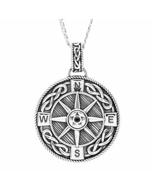 ShanOre Celtic Compass North Star Polaris Necklace - Metallic