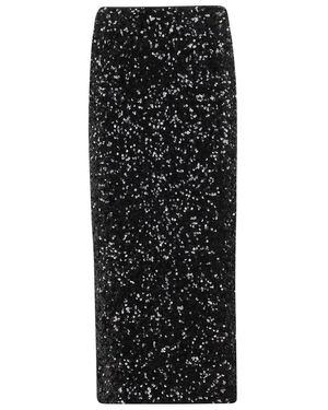ROTATE BIRGER CHRISTENSEN Sequin Midi Pencil Skirt - Black