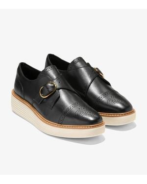 Cole Haan Originalgrand W3269 Oxfords Monk Strap Shoes Zogg2762 - Black