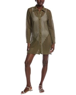 Carmen Marc Valvo Button-Up Shirt - Green