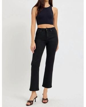 Risen Cropped Ankle Jeans - Black