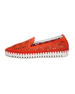 Eric Michael Maria Slip On Loafers - Red