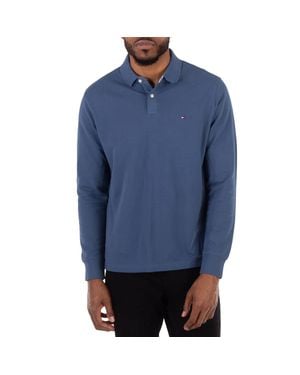 Tommy Hilfiger Long Sleeve 1985 Cotton Polo Shirt - Blue