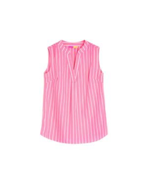 Vilagallo Fiorella Sleeveless Poplin Top - Pink