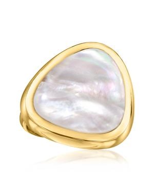 Ross-Simons Triangular Mother-Of-Pearl Ring - Metallic