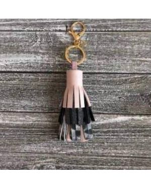 Everley Dawn Abby Tassel Keychain - Gray