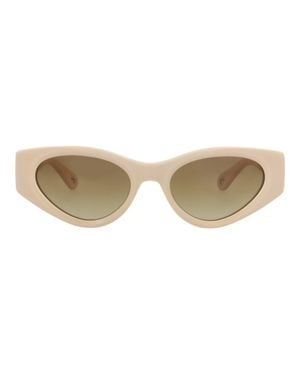 Chloé Cat Eye-Frame Recycled Acetate Sunglasses - Natural