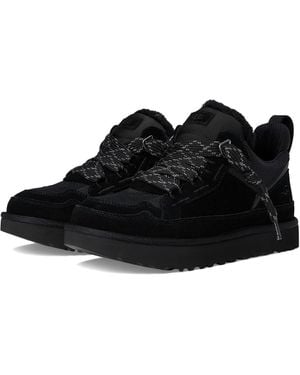 UGG Lowmel 1170750-Blk Sneakers Suede Lace-Up Casual Shoes Gug102 - Black