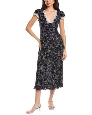 JLuxe Short Sleeve Midi Dress - Black