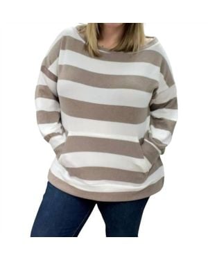 Blakeley Addison Stripe Sweatshirt - Gray