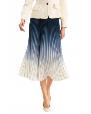 tyler boe Cara Hombred Pleated Skirt - Blue
