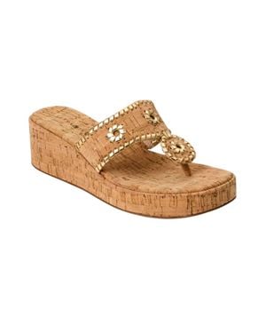 Jack Rogers Mid-Wedge Sandals - White