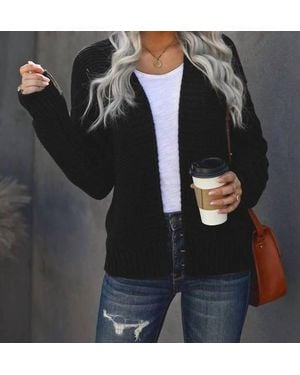 Shiying Braided Details Cardigan - Black