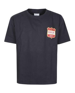 Rhude Filtaro Crest Graphic Cotton T-Shirt - Blue