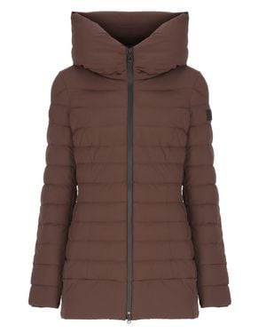 Peuterey Campbell Hooded Quilted Jacket - Brown