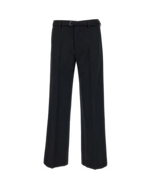Dries Van Noten Preston Belted Straight-Leg Wool Pants - Black