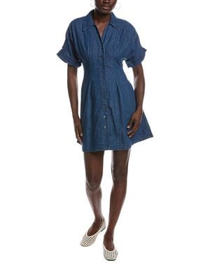 Madewell Waisted Mini Dress - Blue
