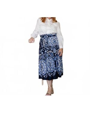..,merci Provence Print Skirt - Blue