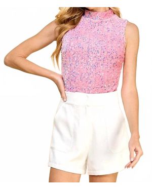 TCEC All That Glitters Sequin Bodysuit - Pink