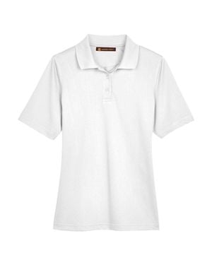 Harriton Advantage Snag Protection Plus Polo - White
