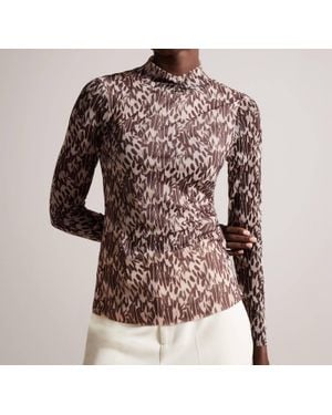 Ted Baker Jumila Fitted High Neck Top - Multicolor