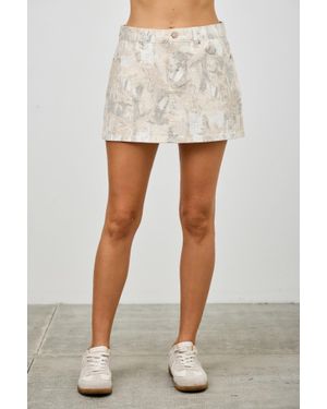 TRUEDAMES Low Waist Mini Skort - White