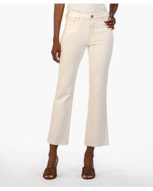 Kut From The Kloth Kelsey Hi-Rise Ankle Flare Jean With Raw Hem - Natural