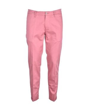 Re-hash Tailored Lyocell Cotton Stretch Pants - Pink