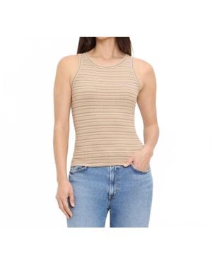 Michael Stars Carolie Ribbed Tank - Blue