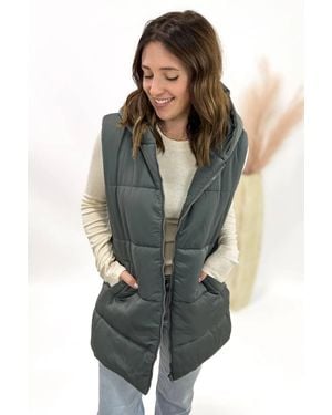 Staccato Long Puffer Vest - Multicolor