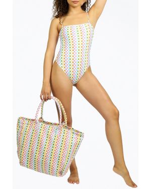 NIRVANIC Dunes Oversized Tote Bag - White