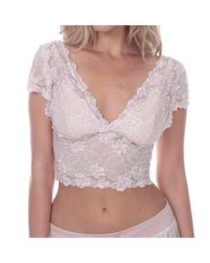 PJ Harlow Grace Lace Hand Beaded Cami - Purple