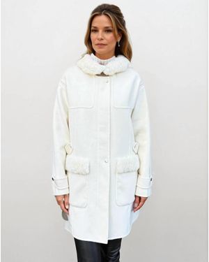 Max & Moi Duffle Coat - White