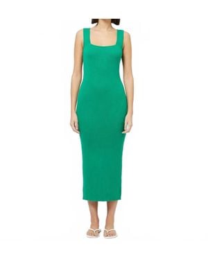 French Connection Cotton Square-Neck Dress - Green