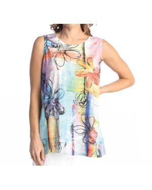 Jess & Jane June Burnout Sleeveless Top - Blue