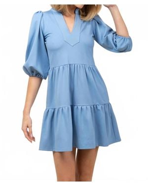 Smith & Quinn Tory Ponte Mini Dress - Blue