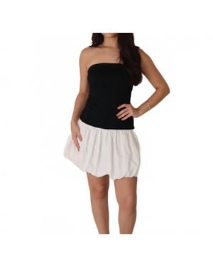 Before You Collection Strapless Bubble Dress - Black