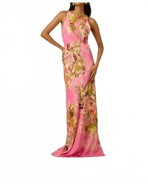 Hemant & Nandita Saro Bias Maxi Dress - Red