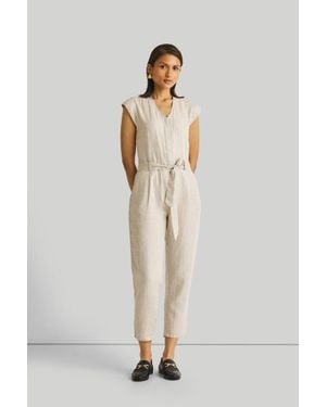 REISTOR V-Neck Hemp Jumpsuit - White