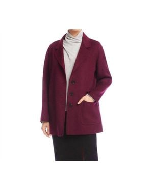 Karen Kane Oversized Brushed Blazer - Purple