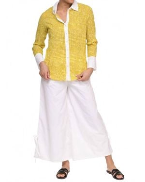 Tulip Clothing Gretchen Button Down Blouse - White