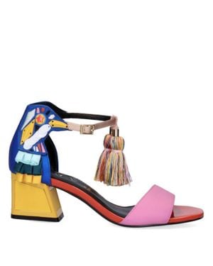 Exe' Luisa Low Heel Sandal - Blue