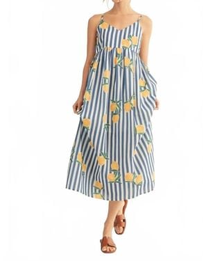 Jodifil Stripe Lemon Dress - Blue