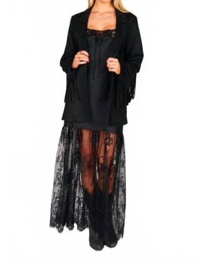 Show Me Your Mumu Sierra Fringe Jacket - Black