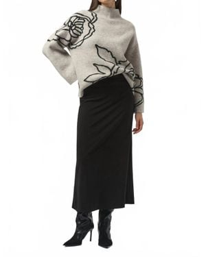 Joseph Ribkoff Silky Knit Pull On Maxi Skirt - Black