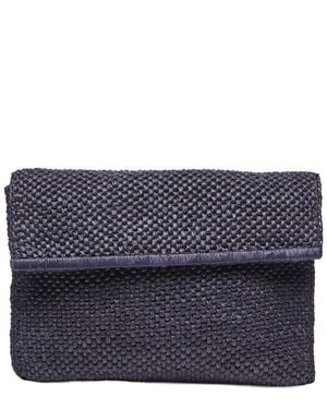 Mar Y Sol Rhodes Raffia Clutch - Blue
