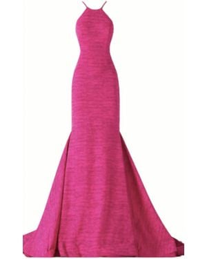 Jovani Criss Cross Back Gown - Pink