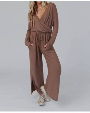 Three Bird Nest As It Was Cross Front Jumpsuit - Brown