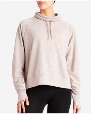 Danskin Textured Pullover Sweatshirt - Natural