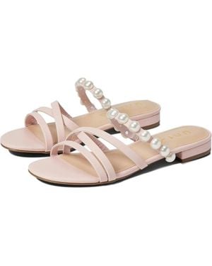 Unisa Kaiden Sandals Pearls Open Toe Slip On Strappy Jobb735 - Pink